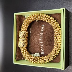 Ross-Simons Elegant Gold Beaded Bracelet